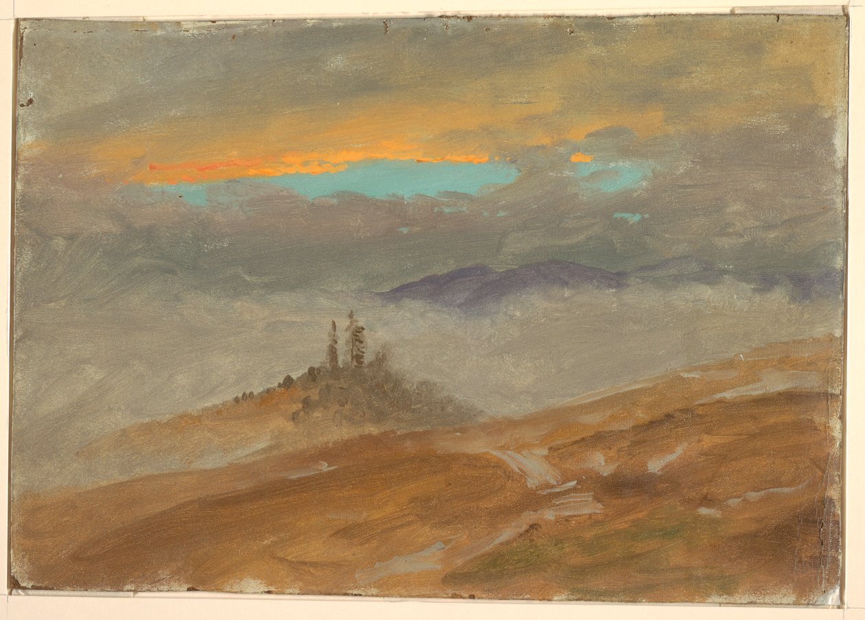 Felhőtanulmány, Téli táj felett alkotó: Frederic Edwin Church