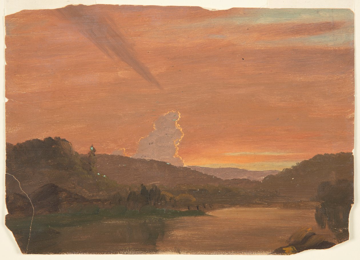 Felhőtanulmány naplementekor alkotó: Frederic Edwin Church