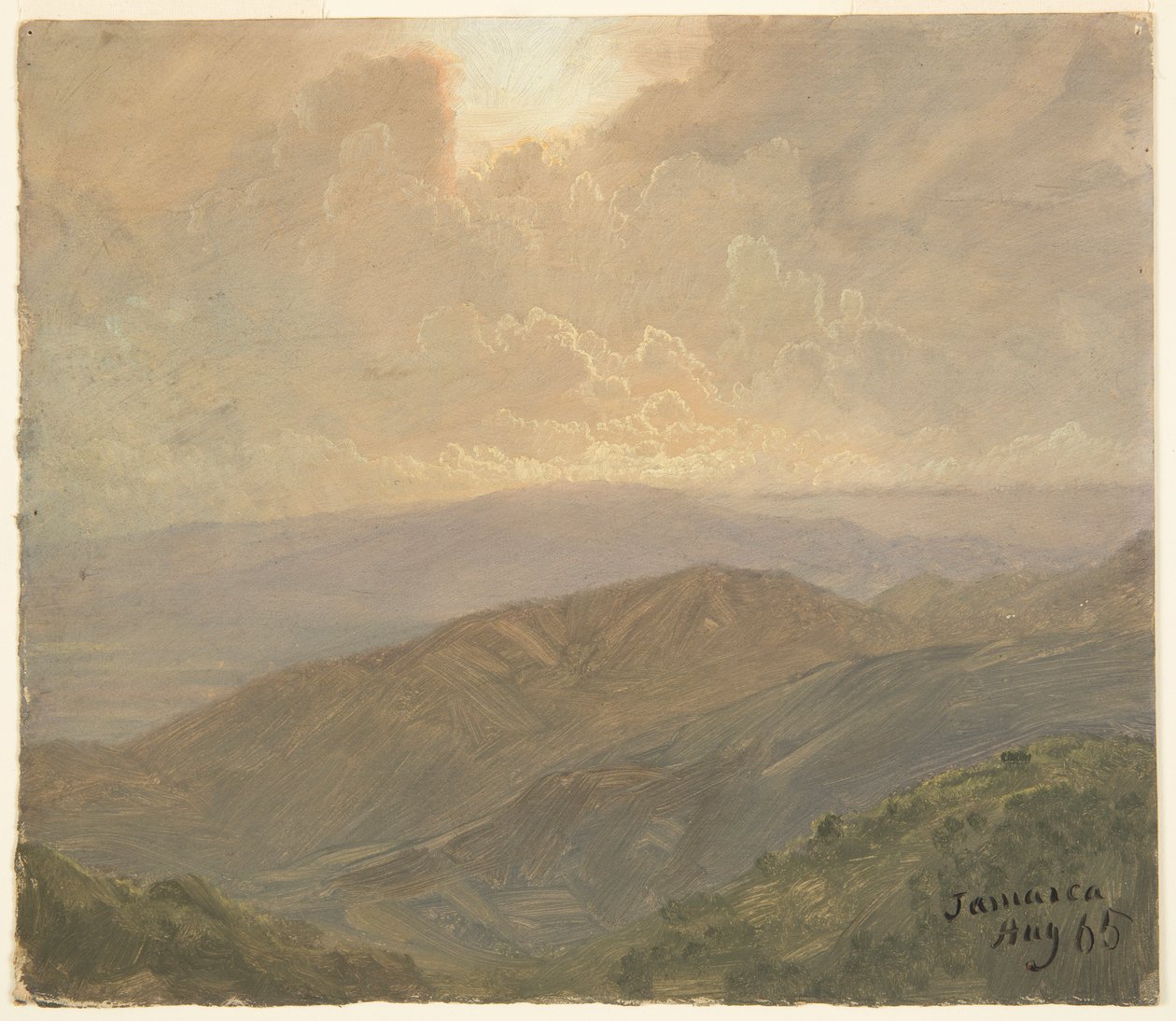 Felhős égbolt, Jamaica alkotó: Frederic Edwin Church