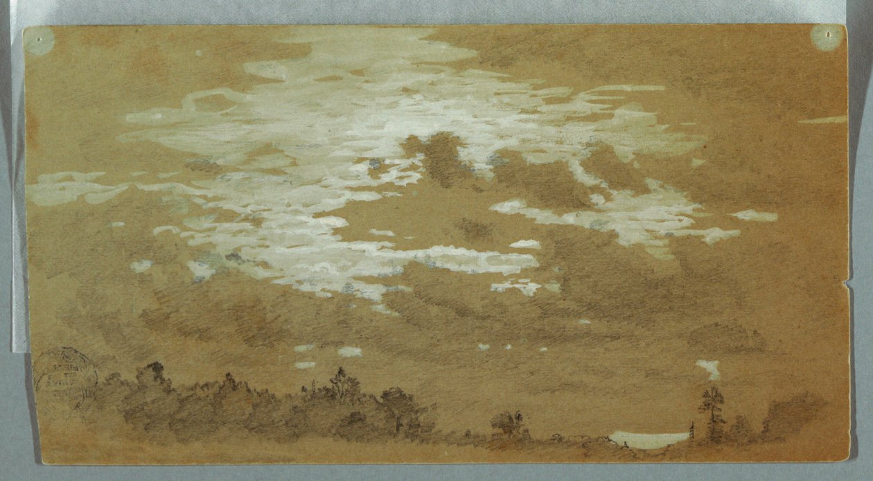 Felhős ég egy erdős gerincen, Niagara alkotó: Frederic Edwin Church