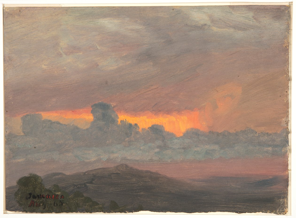 Felhős naplemente, Jamaica alkotó: Frederic Edwin Church