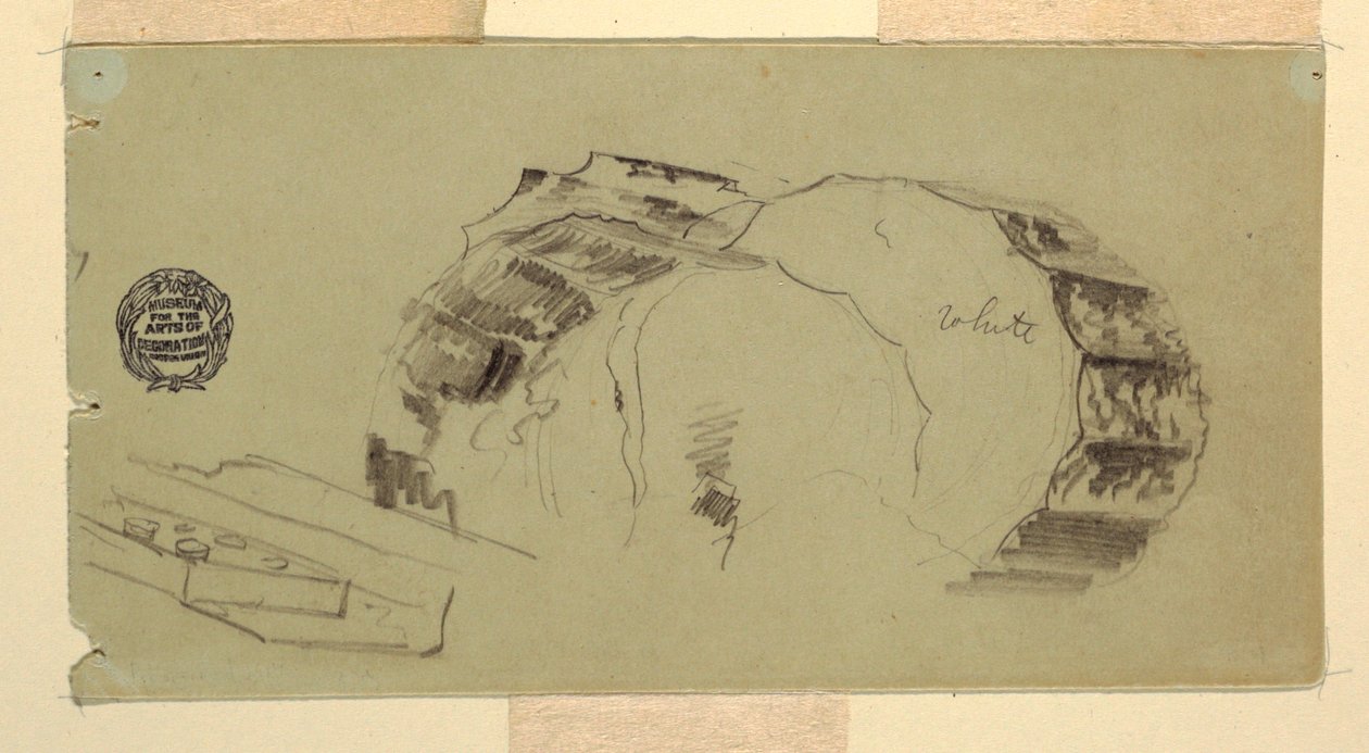Oszlop és Entablature Fragments, Athén alkotó: Frederic Edwin Church