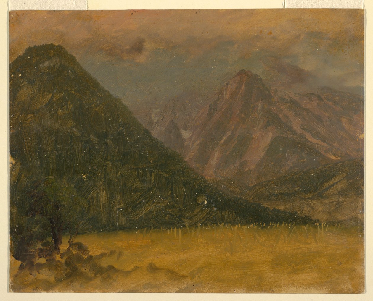 Rajz, Alpesi tájkép, Bajorország vagy Svájc, 1868 alkotó: Frederic Edwin Church