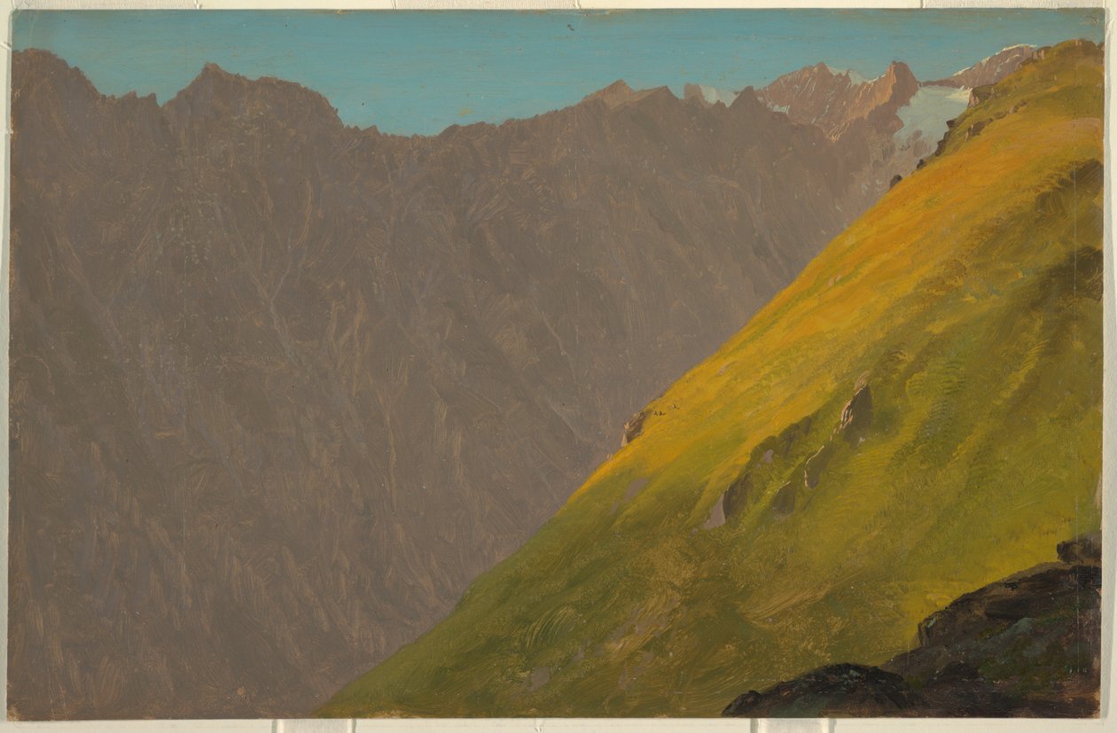 Rajz, alpesi táj, Bajorország vagy Svájc, 1868 alkotó: Frederic Edwin Church
