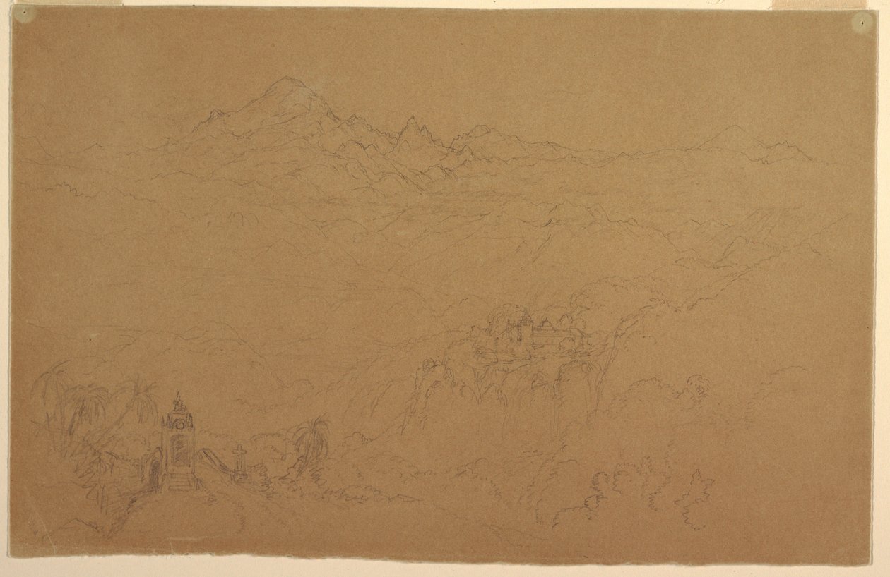 Rajz, Andok tájkép, 1853. július alkotó: Frederic Edwin Church