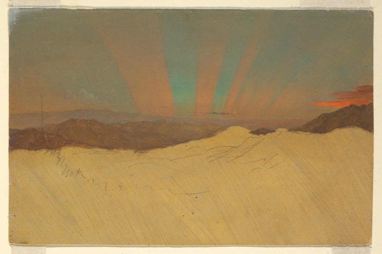 Rajz, Aurora Borealis, 1860-70 alkotó: Frederic Edwin Church