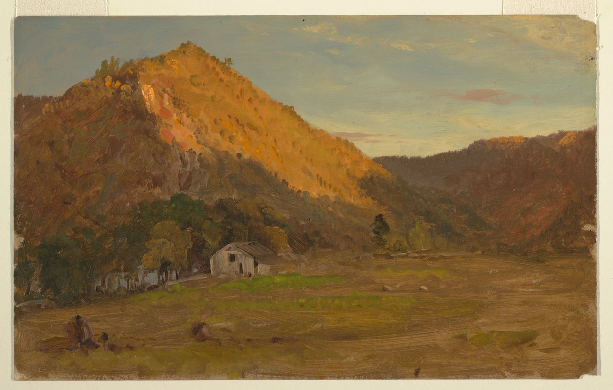 Rajz, Őszi tájkép (Észak-Karolina), 1865-70 alkotó: Frederic Edwin Church