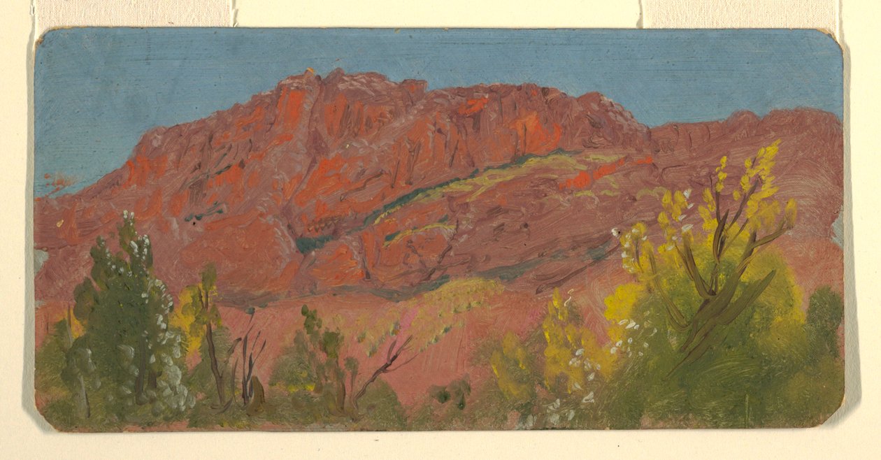 Rajz, Baalbek, mountaincur út, 1868. május alkotó: Frederic Edwin Church