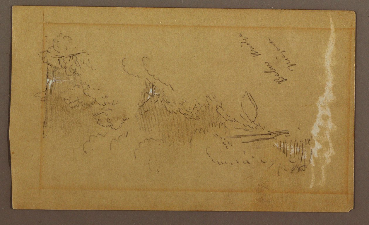 Rajz, A híd alatt, Niagara folyó, New York, talán 1858 alkotó: Frederic Edwin Church
