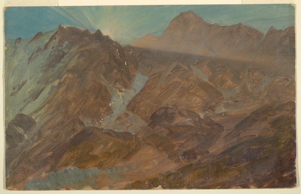 Rajz, Berni Alpok, Svájc, 1868. augusztus alkotó: Frederic Edwin Church