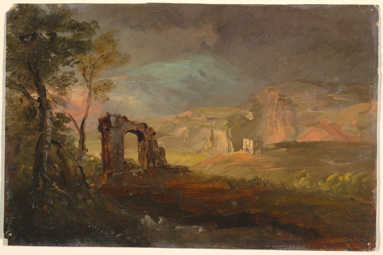 Rajz, Campagna fantázia, valószínűleg 1868-69 alkotó: Frederic Edwin Church