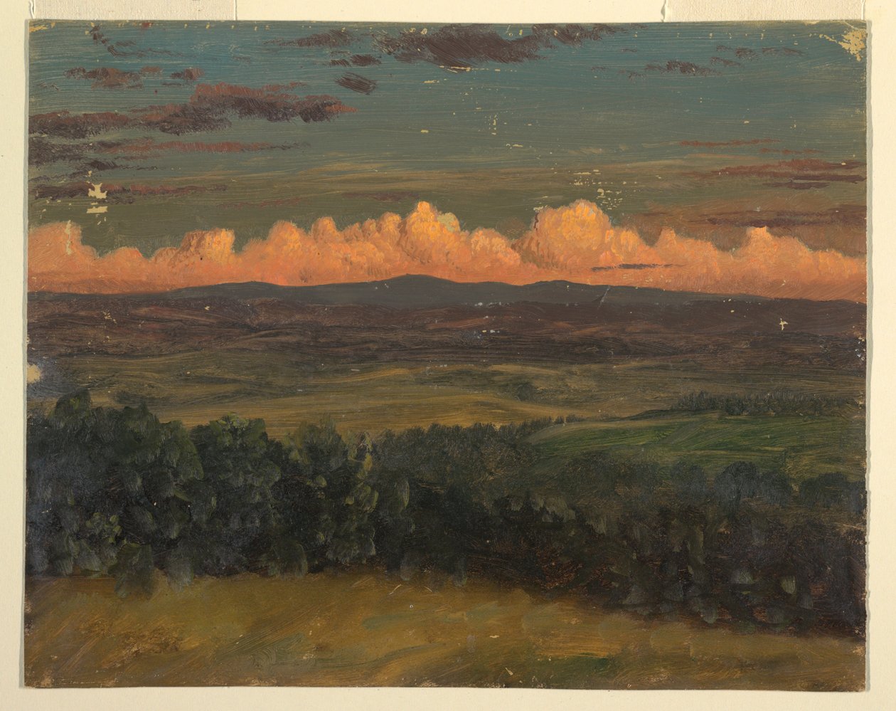 Rajz, Catskills Hudson felől, New York, 1870-80 alkotó: Frederic Edwin Church
