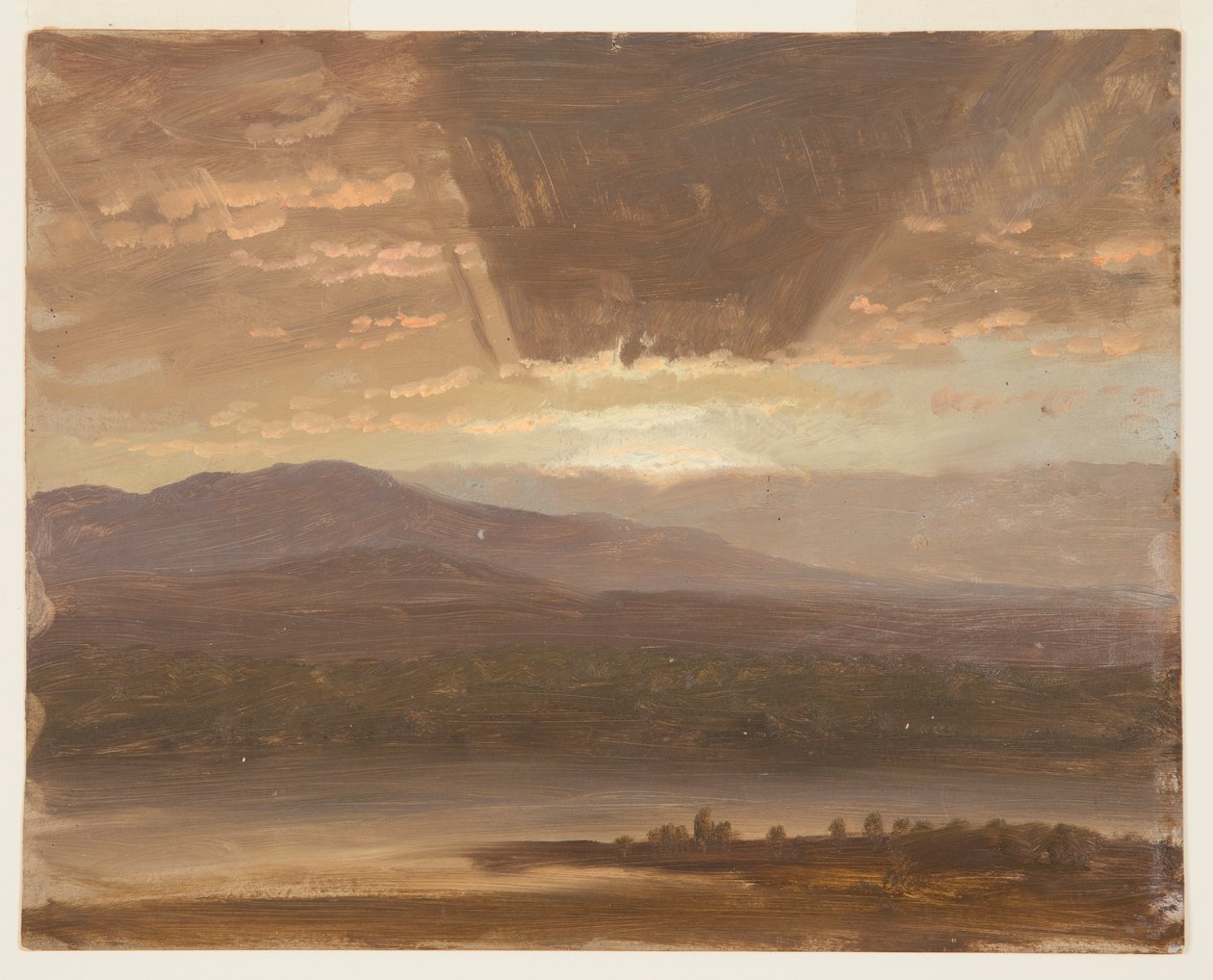 Rajz, Catskills Hudson felől, New York, 1870 alkotó: Frederic Edwin Church