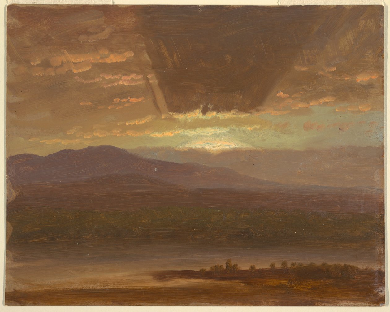 Rajz, Catskills Hudson felől, New York, 1870 alkotó: Frederic Edwin Church