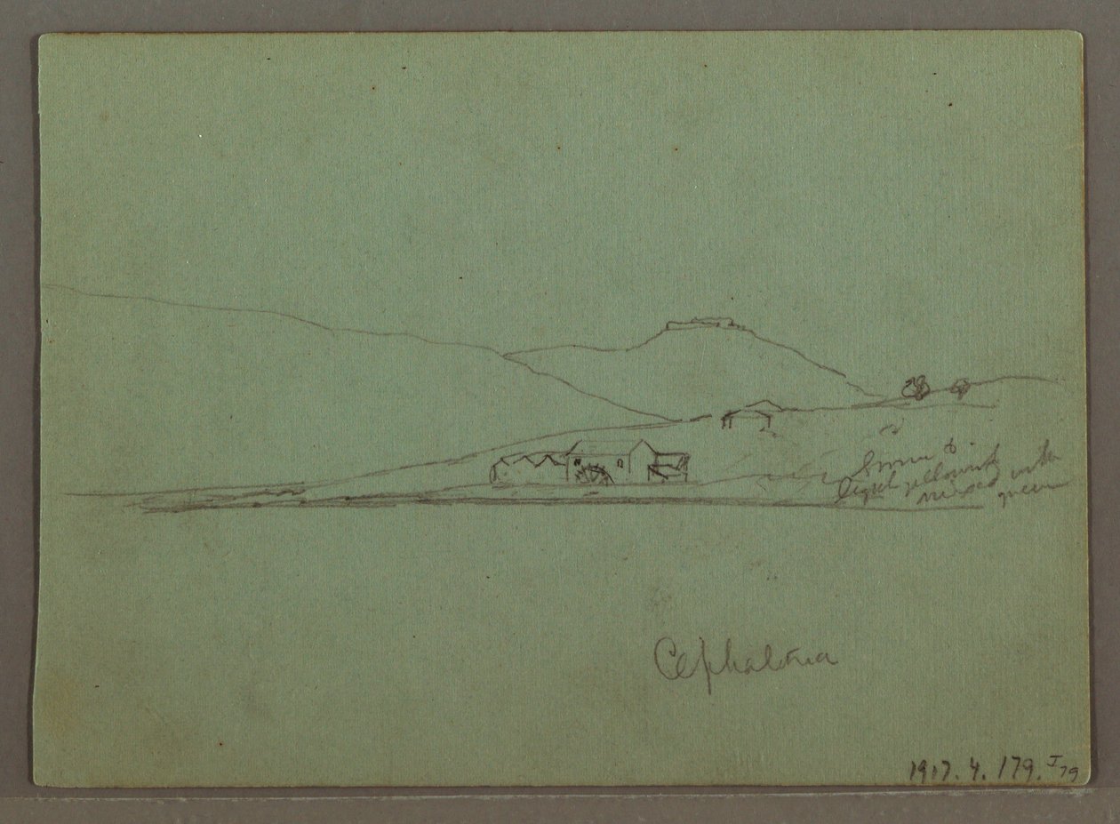 Rajz, Kefalónia, Görögország, 1869. április alkotó: Frederic Edwin Church