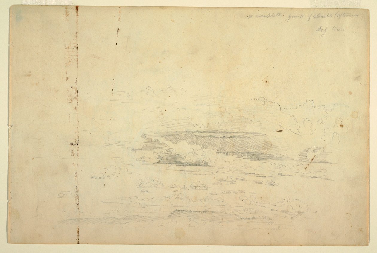 Rajz, Felhő tanulmányok, 1844 augusztus alkotó: Frederic Edwin Church