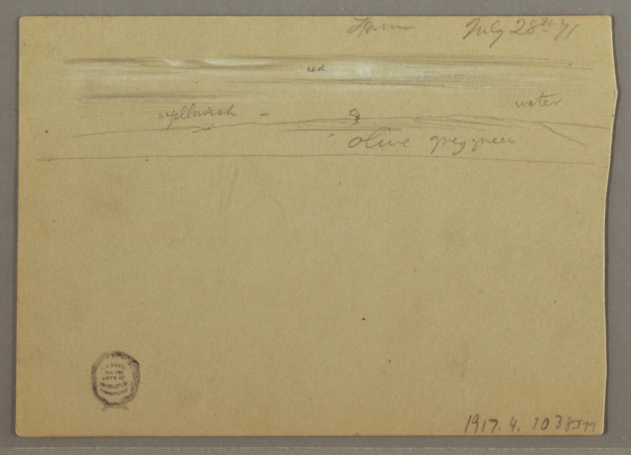 Rajz, Felhő-tanulmány, 1871. július 28. alkotó: Frederic Edwin Church