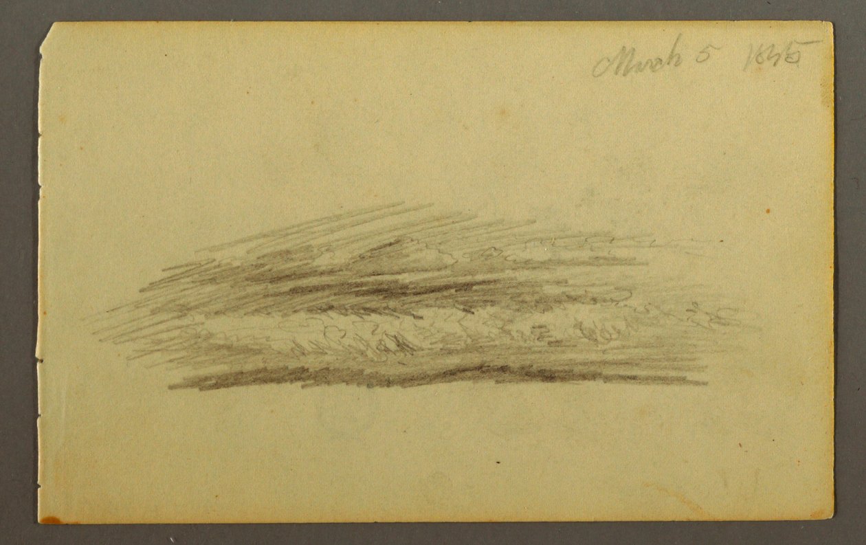 Rajz, Cloud bank, 1845 alkotó: Frederic Edwin Church