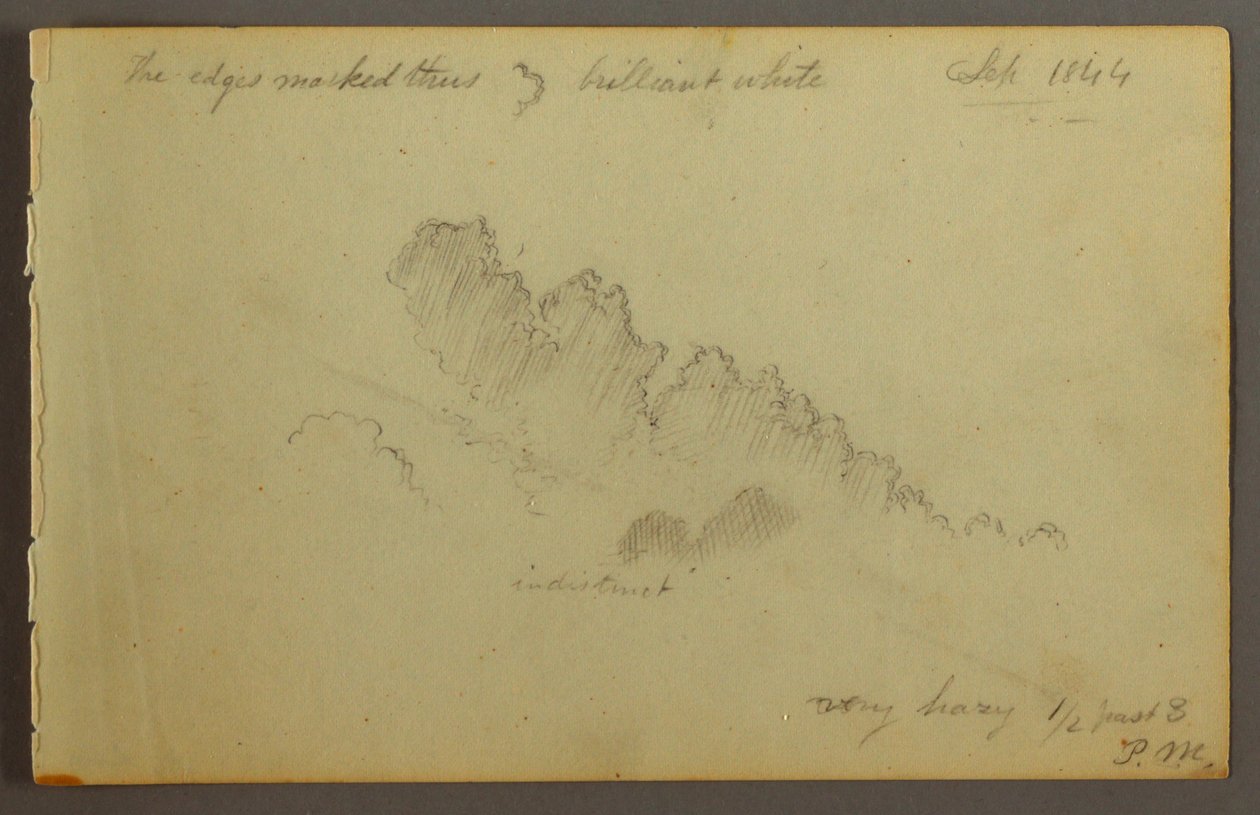 Rajz, Felhő tanulmány, 1844 alkotó: Frederic Edwin Church