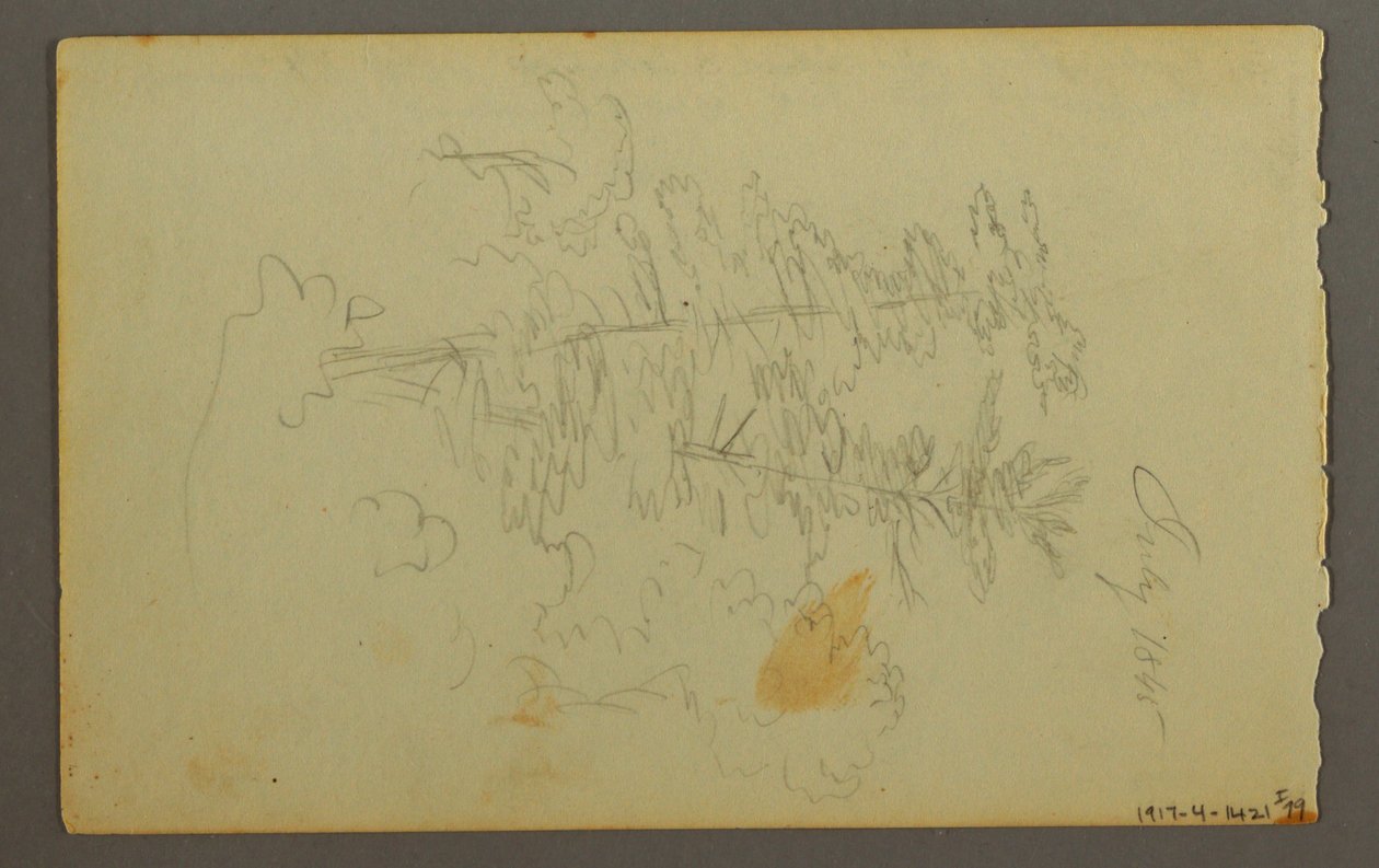 Rajz, Felhő tanulmány, 1845 alkotó: Frederic Edwin Church