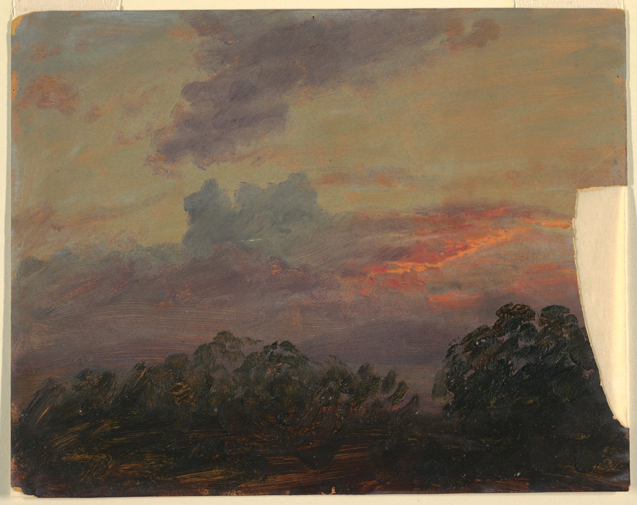 Rajz, Felhő tanulmány, 1860-70 alkotó: Frederic Edwin Church