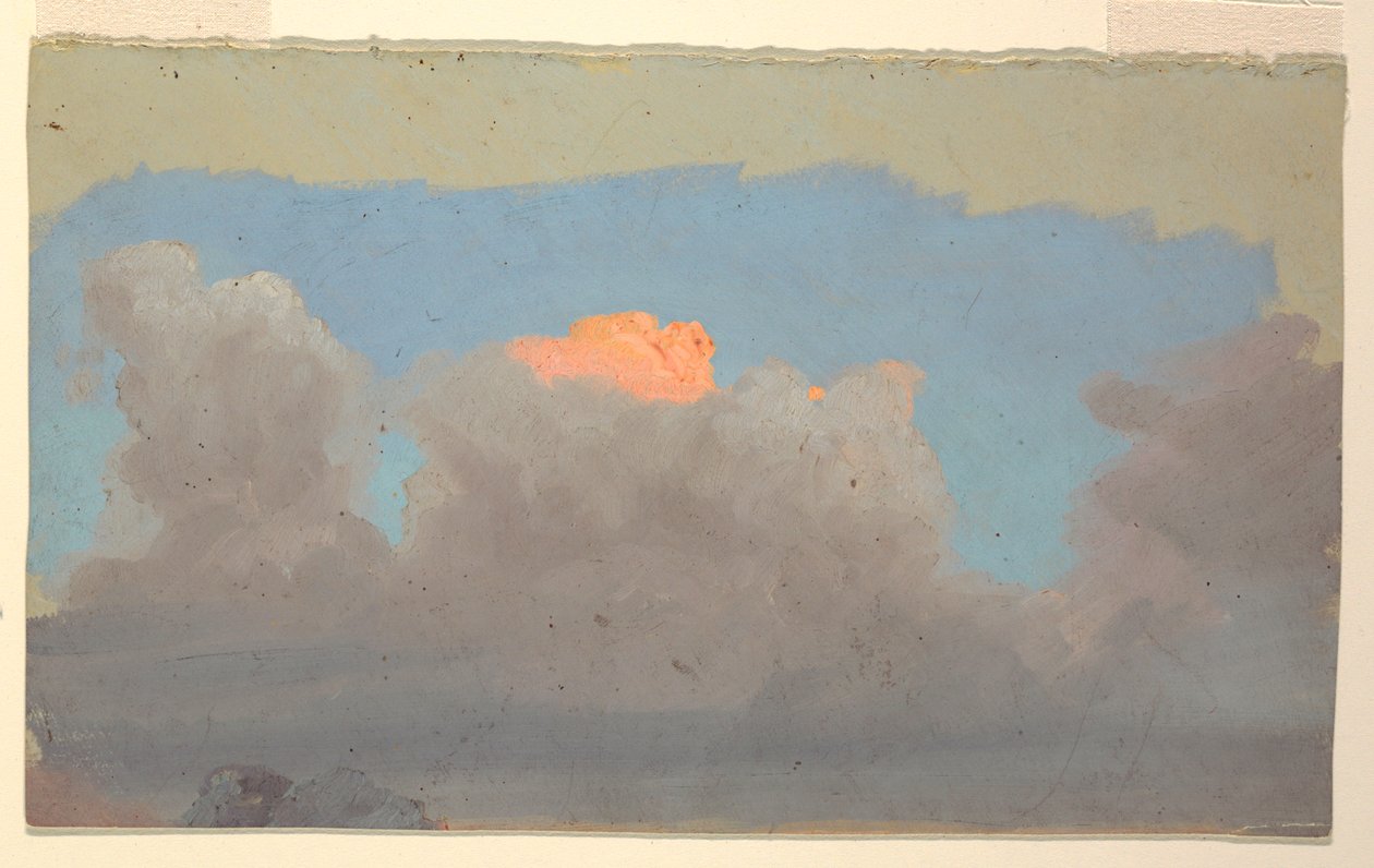 Rajz, Felhő tanulmány, 1860-70 alkotó: Frederic Edwin Church