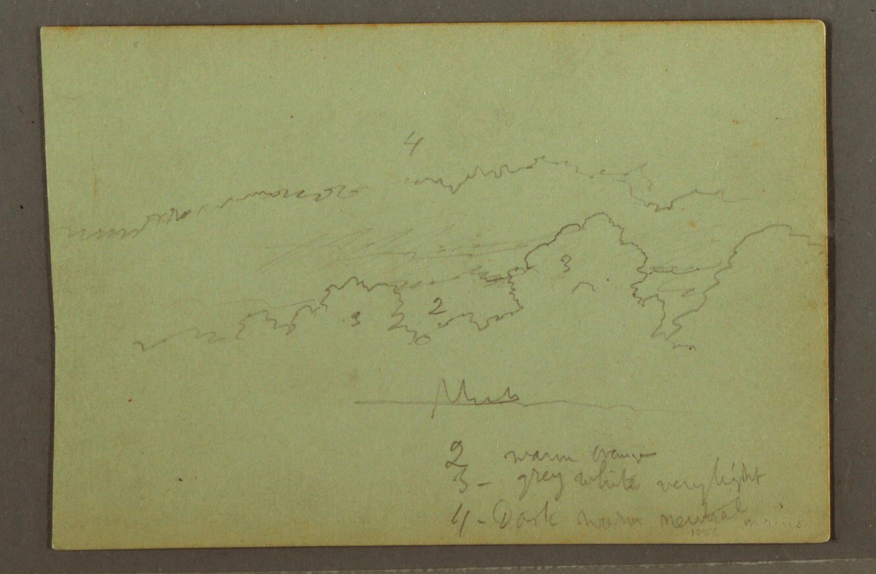 Rajz, Felhő tanulmány, valószínűleg 1856 alkotó: Frederic Edwin Church