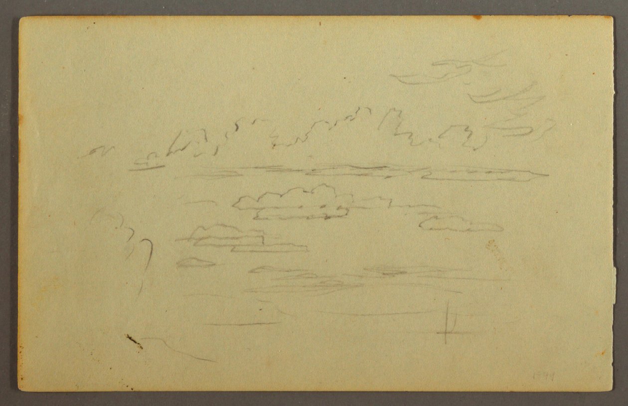 Rajz, Felhők, valószínűleg 1844 alkotó: Frederic Edwin Church
