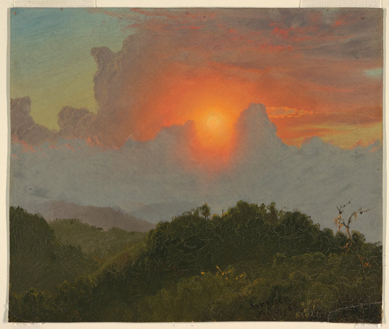 Rajz, Felhős égbolt, 1865. augusztus alkotó: Frederic Edwin Church