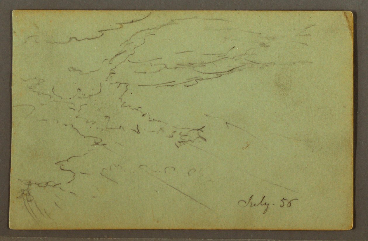 Rajz, Felhős égbolt, 1856. július alkotó: Frederic Edwin Church