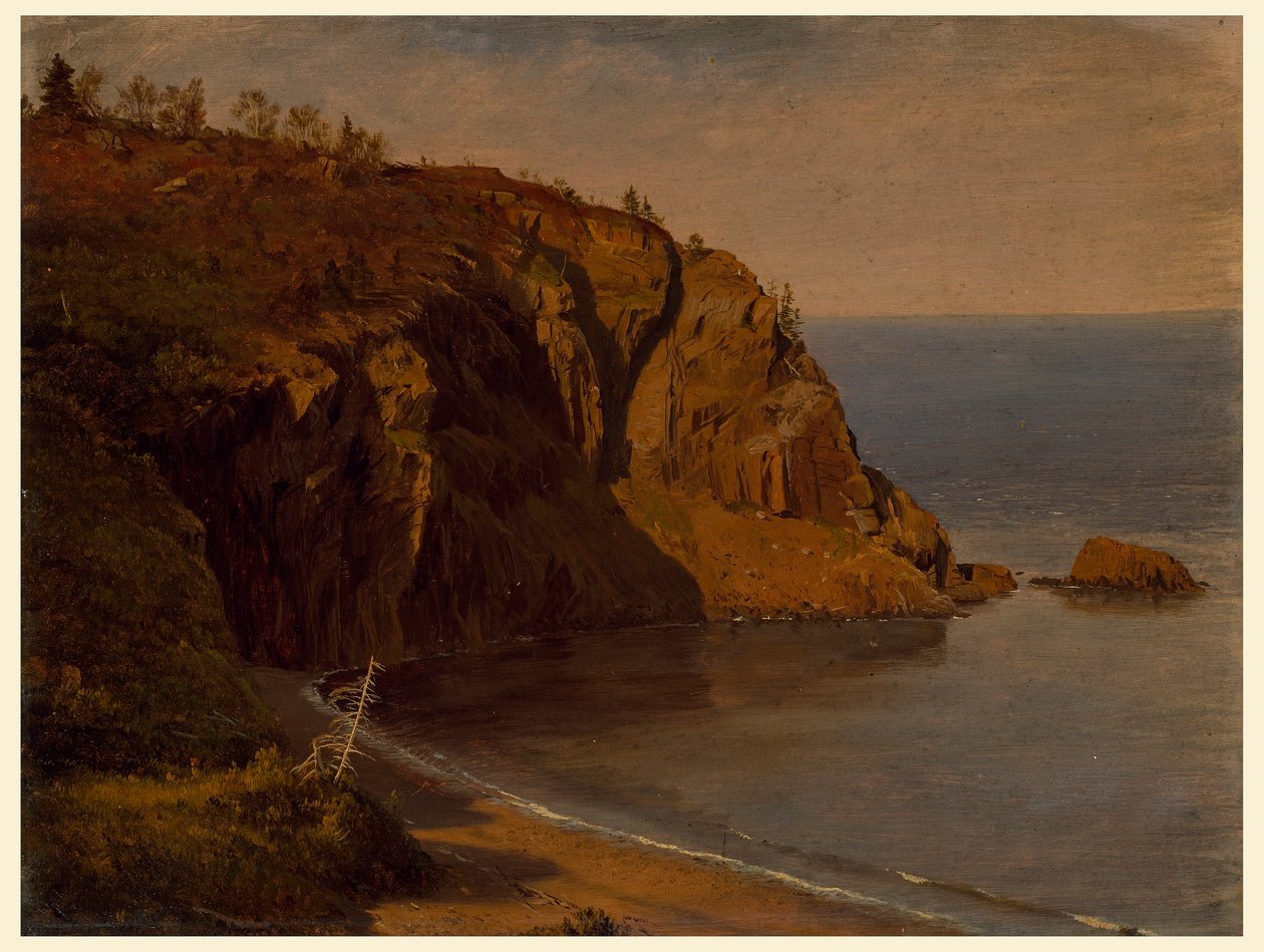 Rajz, Grand Manan-sziget partja, Kanada, 1851. augusztus vagy szeptember alkotó: Frederic Edwin Church