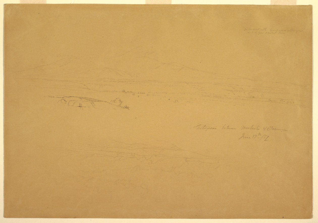 Rajz, Cotopaxi Machachi és Talunga között, 1857. június 19. alkotó: Frederic Edwin Church