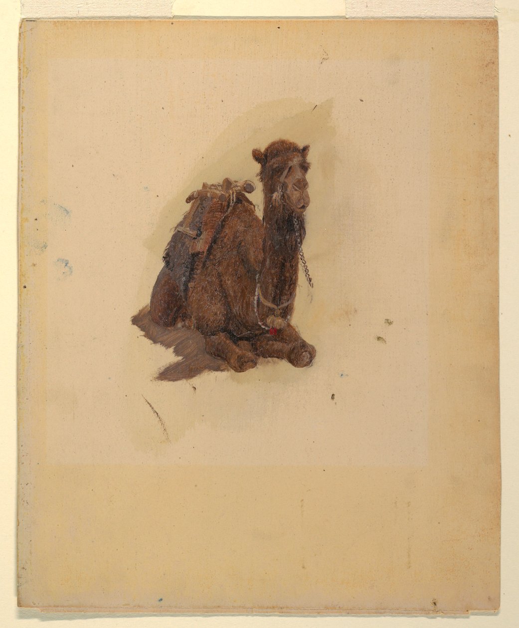 Rajz, Guggoló dromedár, 1868 alkotó: Frederic Edwin Church