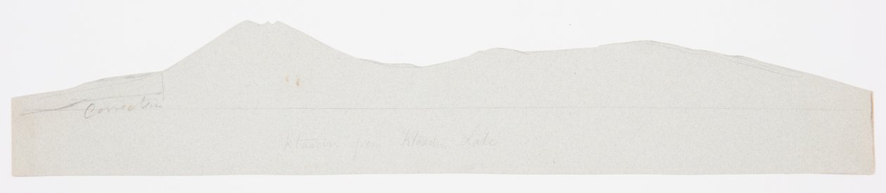 Rajz, a Katahdin hegygerinc kivágása, Maine, 1856-60 körül. alkotó: Frederic Edwin Church