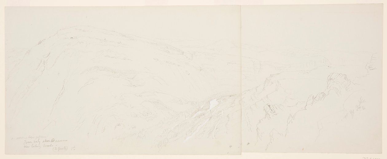 Rajz, Damaszkusz távoli látképe, Szíria, 1868. május 7. alkotó: Frederic Edwin Church