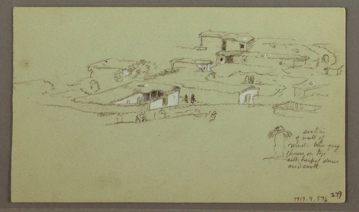 Rajz, Flat Rocky Hill, 1868. május 4. alkotó: Frederic Edwin Church