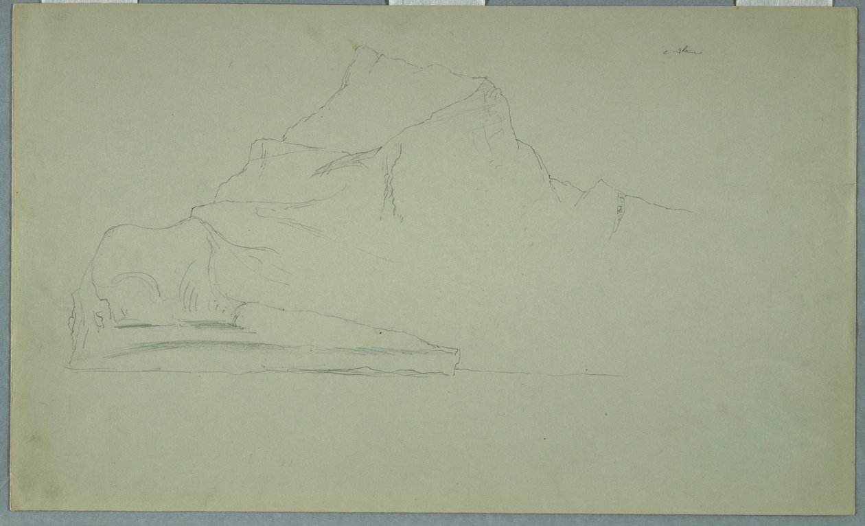 Rajz, úszó jéghegy, 1859. június vagy július alkotó: Frederic Edwin Church