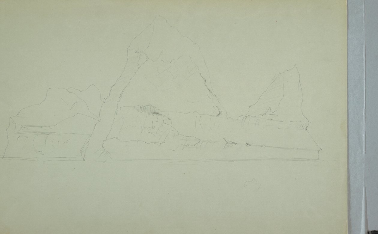 Rajz, úszó jéghegy, 1859. június vagy július alkotó: Frederic Edwin Church