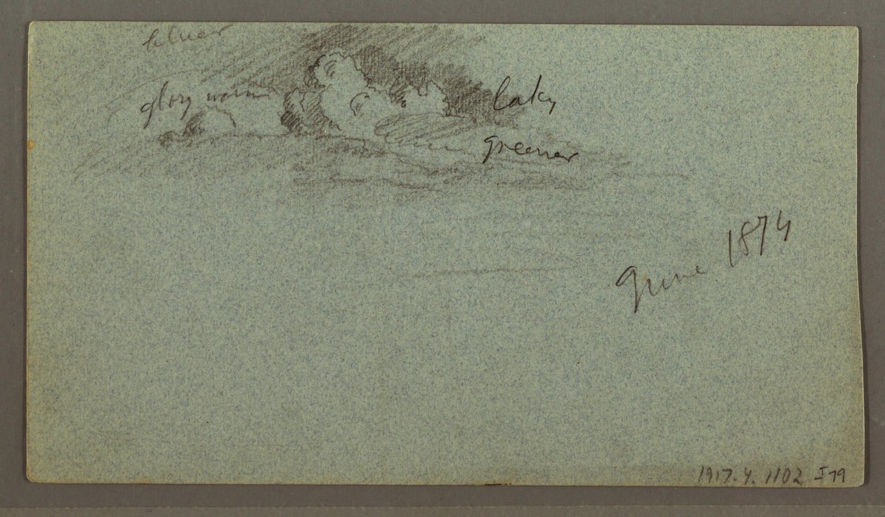 Rajz, úszó jéghegy, valószínűleg 1874 júniusában alkotó: Frederic Edwin Church