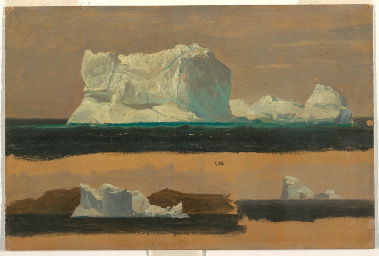 Rajz, úszó jéghegyek, 1859. július 4. alkotó: Frederic Edwin Church