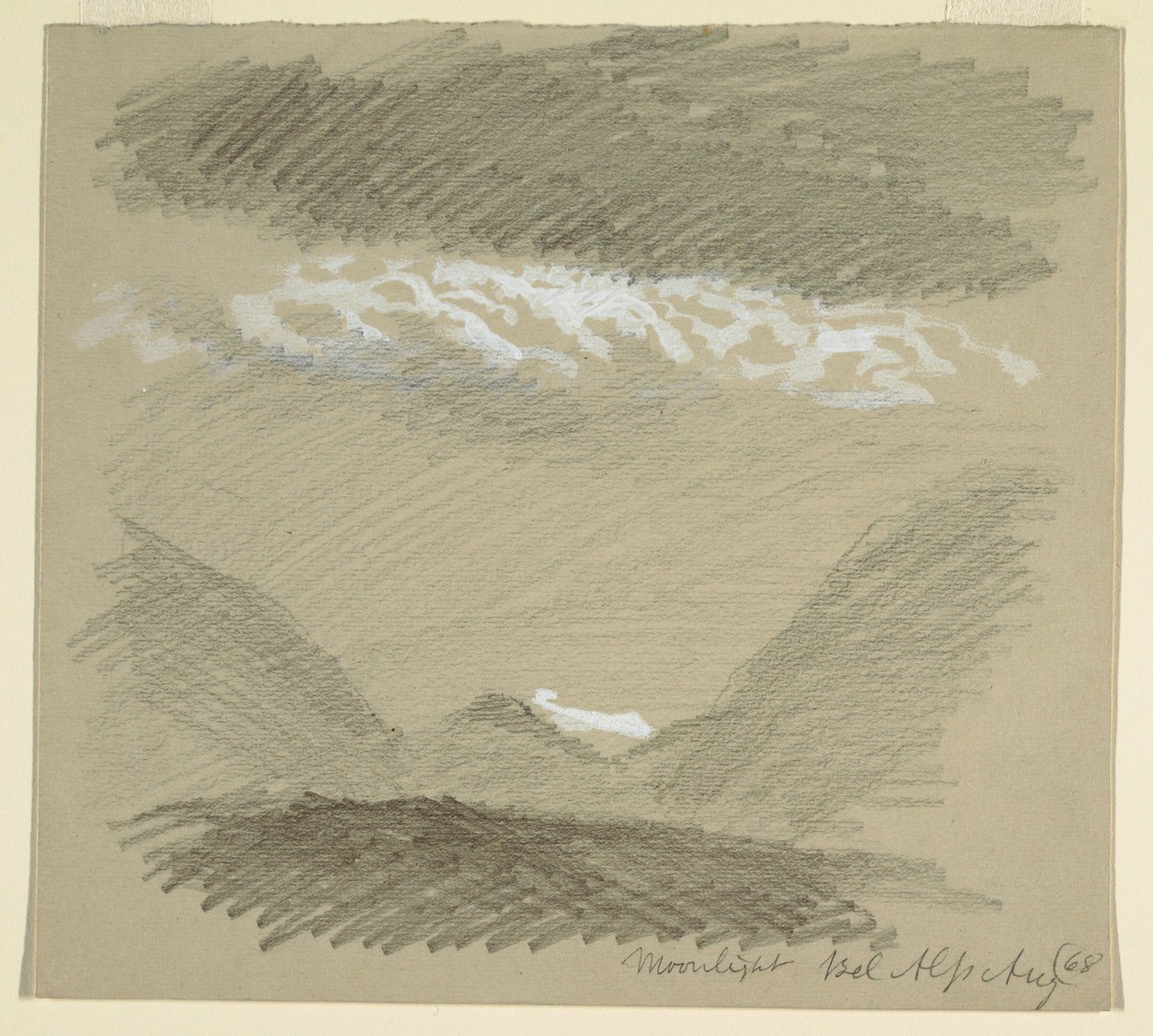 Rajz, A Berni-Alpokból, Bel Alp, 1868. augusztus alkotó: Frederic Edwin Church