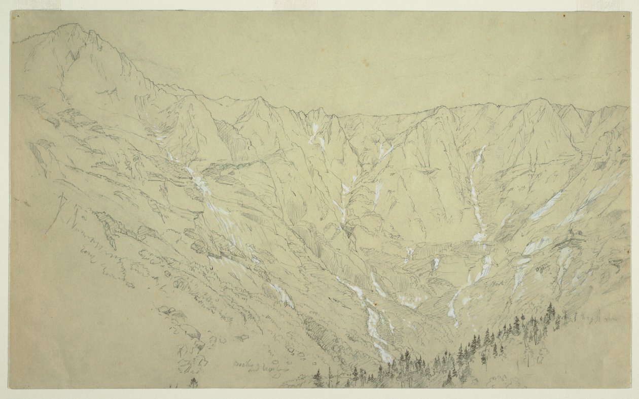 Rajz, Great Basin, Katahdin-hegy, 1877 körüli évek alkotó: Frederic Edwin Church