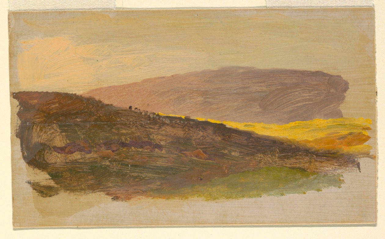 Rajz, domboldal, 1870-80 alkotó: Frederic Edwin Church