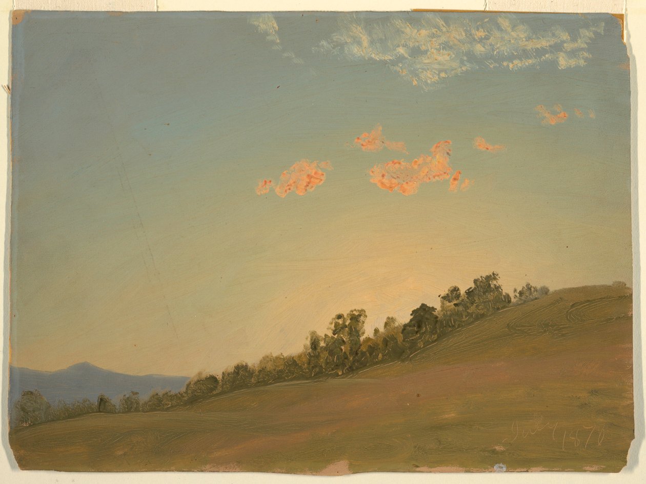 Rajz, Hillside, Hudson, New York, 1870. július alkotó: Frederic Edwin Church
