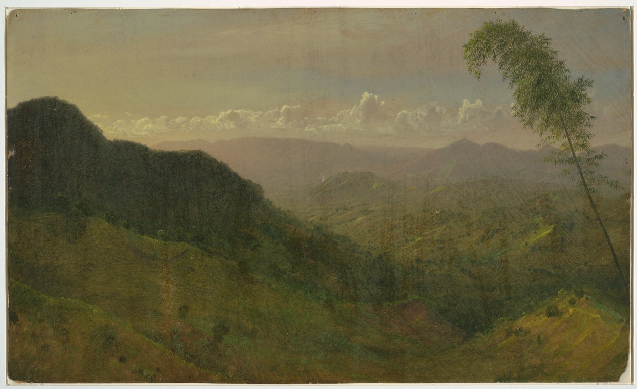Rajz, Dombos táj, 1865 alkotó: Frederic Edwin Church