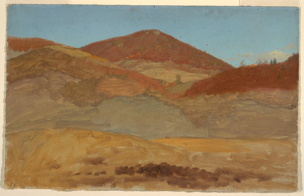Rajz, dombos táj, ősz, 1870-80 alkotó: Frederic Edwin Church