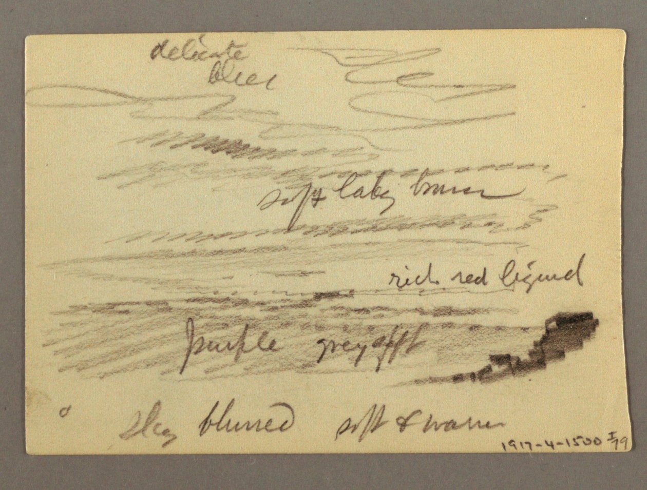 Rajz, ház, valószínűleg 1868-69 alkotó: Frederic Edwin Church