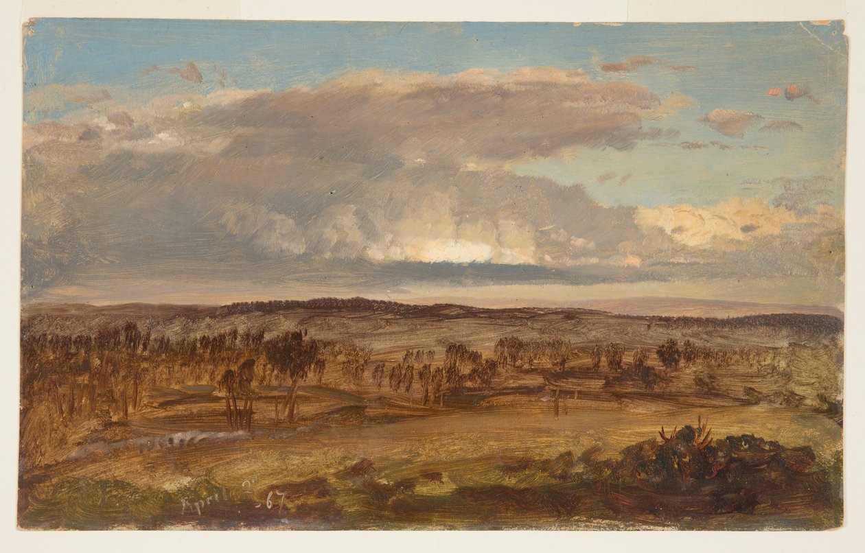 Rajz, Hudson-völgy, 1867. április alkotó: Frederic Edwin Church
