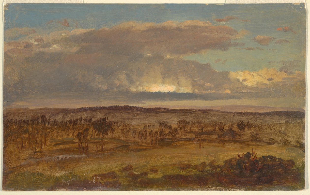 Rajz, Hudson-völgy, 1867. április alkotó: Frederic Edwin Church