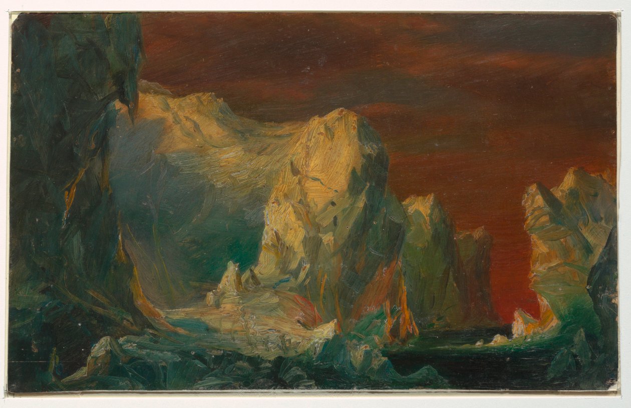 Rajz, Jéghegy fantázia, valószínűleg 1859 alkotó: Frederic Edwin Church